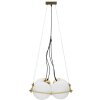 Mauro Ferretti plafondlamp Japan vierkant 4-lichts E27 45x45x20 cm goud wit
