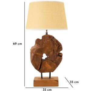 Mauro Ferretti tafellamp Kepala E27 Ø 35x69 cm bruin