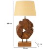 Mauro Ferretti tafellamp Kepala E27 Ø 35x69 cm bruin