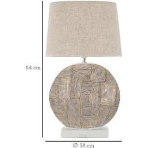 Mauro Ferretti tafellamp Eklipsen E27 Ø 38x64 cm goud wit