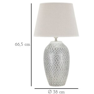 Mauro Ferretti tafellamp wave E27 Ø 35x65 cm zilver wit