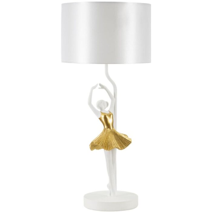 Mauro Ferretti tafellamp dancer E27 Ø 28x64 cm goud wit