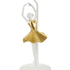 Mauro Ferretti tafellamp dancer E27 Ø 28x64 cm goud wit