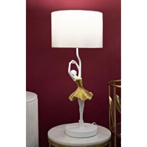 Mauro Ferretti tafellamp dancer E27 Ø 28x64 cm goud wit