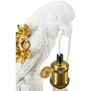 Mauro Ferretti tafellamp papegaai E27 20x20x50,5 cm witgoud