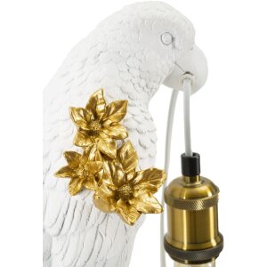 Mauro Ferretti tafellamp papegaai E27 20x20x50,5 cm witgoud