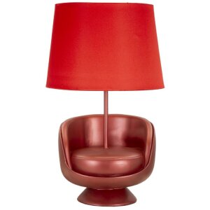 Mauro Ferretti tafellamp mid-eeuws E27 26x43 cm rood