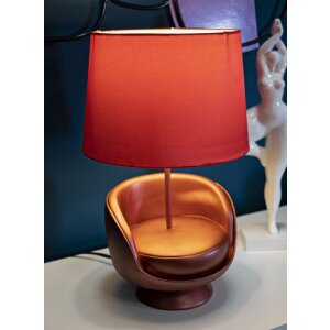 Mauro Ferretti tafellamp mid-eeuws E27 26x43 cm rood