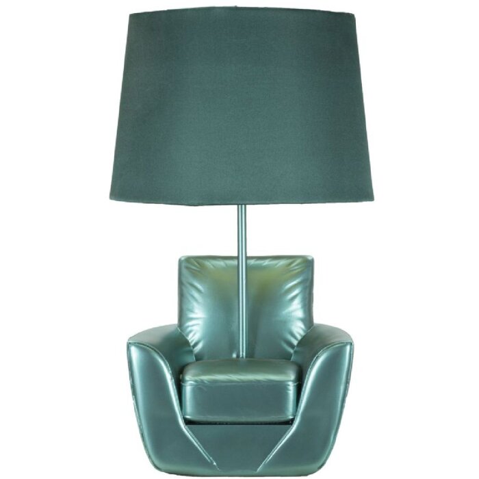 Mauro Ferretti tafellamp mid-eeuws E27 26x43 cm turquoise