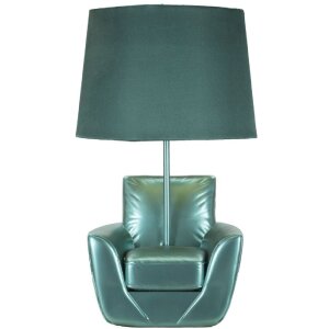 Mauro Ferretti tafellamp mid-eeuws E27 26x43 cm turquoise