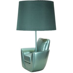 Mauro Ferretti tafellamp mid-eeuws E27 26x43 cm turquoise