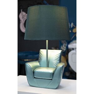 Mauro Ferretti tafellamp mid-eeuws E27 26x43 cm turquoise