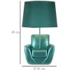 Mauro Ferretti tafellamp mid-eeuws E27 26x43 cm turquoise