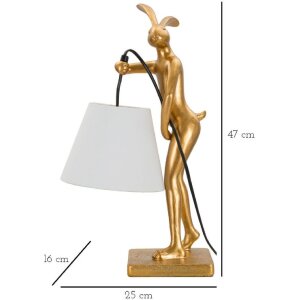 Mauro Feretti Tafel lamp Konijnenbasis E14 26×16×47 cm goud wit