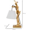 Mauro Feretti Tafel lamp Konijnenbasis E14 26×16×47 cm goud wit