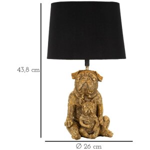 Mauro Feretti Tafellamp Huisdier E27 Diameter 26x43,8 cm goud zwart