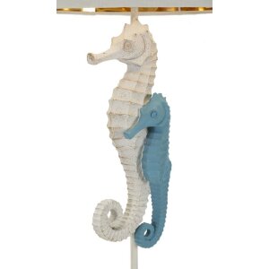 Mauro Ferretti Zeepaardje Tabel lamp E27 Ø 30,5x66,5 cm wit blau