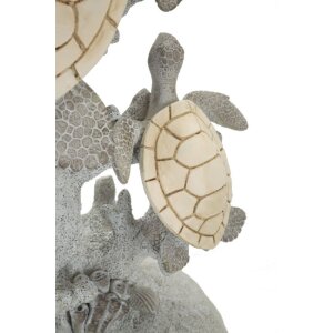 Mauro Ferretti Tafellamp Schildpad E27 Ø 30,5x63,5 cm wit grijs