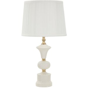 Mauro Ferretti tafellamp Caserta E27 Ø30x57cm wit goud