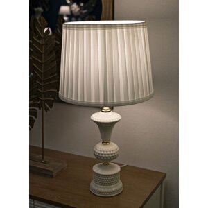 Mauro Ferretti tafellamp Caserta E27 Ø30x57cm wit goud