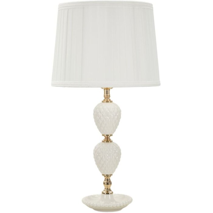 Mauro Ferretti tafellamp Torre Annunziata E27 Ø 30x57 cm wit goud