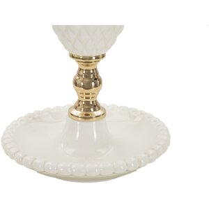 Mauro Ferretti tafellamp Torre Annunziata E27 Ø 30x57 cm wit goud