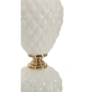Mauro Ferretti tafellamp Torre Annunziata E27 Ø 30x57 cm wit goud