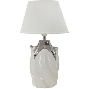 Mauro Ferretti tafellamp Shiny E27 ∅ 30x51 cm wit zilver