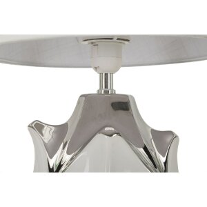 Mauro Ferretti tafellamp Shiny E27 ∅ 30x51 cm wit zilver