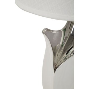 Mauro Ferretti tafellamp Shiny E27 ∅ 30x51 cm wit zilver