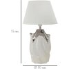 Mauro Ferretti tafellamp Shiny E27 ∅ 30x51 cm wit zilver