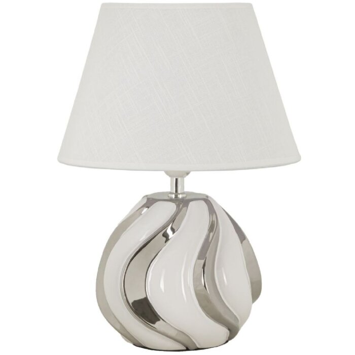 Mauro Ferretti tafellamp Shiny E27 Ø 30x42 cm wit zilver