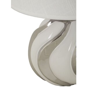 Mauro Ferretti tafellamp Shiny E27 Ø 30x42 cm wit zilver