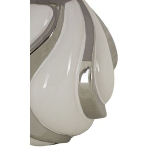 Mauro Ferretti tafellamp Shiny E27 Ø 30x42 cm wit zilver