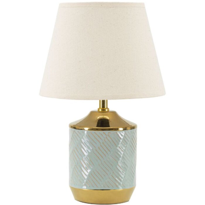 Mauro Ferretti tafellamp Kapstad E27 Ø 25x40 cm helderblau goud