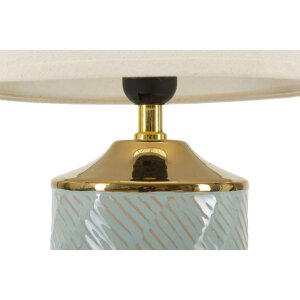 Mauro Ferretti tafellamp Kapstad E27 Ø 25x40 cm helderblau goud