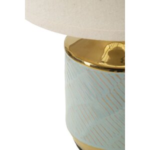 Mauro Ferretti tafellamp Kapstad E27 Ø 25x40 cm helderblau goud