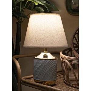 Mauro Ferretti tafellamp Kapstad E27 Ø 25x40 cm helderblau goud