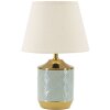 Mauro Ferretti tafellamp Kapstad E27 Ø 25x40 cm helderblau goud
