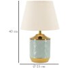 Mauro Ferretti tafellamp Kapstad E27 Ø 25x40 cm helderblau goud