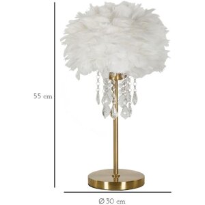 Mauro Ferretti Tafellamp Diamon E27 ⌀ 30×55 cm wit goud