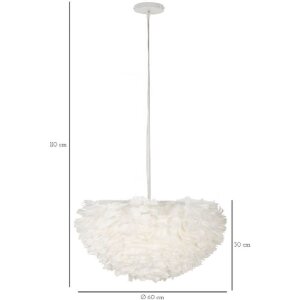 Mauro Ferretti plafondlamp Feder E27 Ø 60x30 cm wit