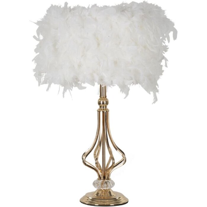Mauro Ferretti Tafellamp Tarty E27 Ø 25x54 cm wit goud