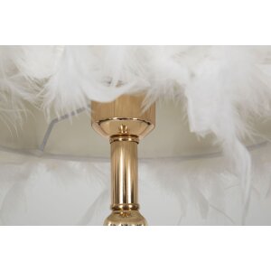 Mauro Ferretti Tafellamp Tarty E27 Ø 25x54 cm wit goud