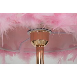 Mauro Ferretti tafellamp Tarty E27 ∅25×54cm roze goud