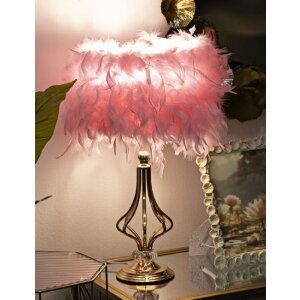 Mauro Ferretti tafellamp Tarty E27 ∅25×54cm roze goud