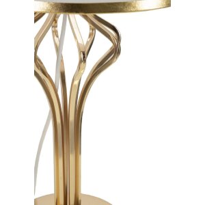 Mauro Ferretti Tafelamp Slimmy E27 Ø 28x53 cm wit goud