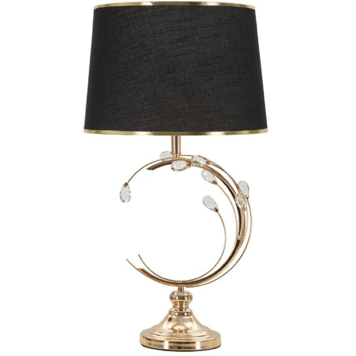 Mauro Ferretti tafellicht Bruxelles E27 Ø36x65 cm zwart goud