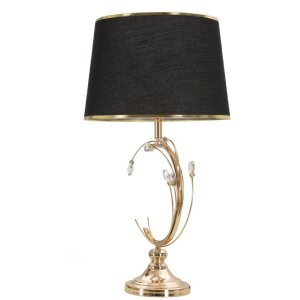Mauro Ferretti tafellicht Bruxelles E27 Ø36x65 cm zwart goud