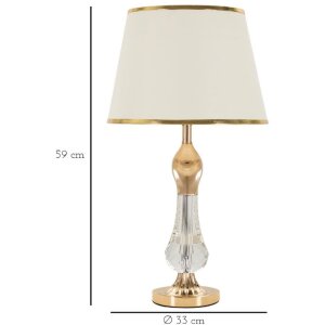 Mauro Ferretti tafellamp Bratislava E27 Ø33x59cm goud